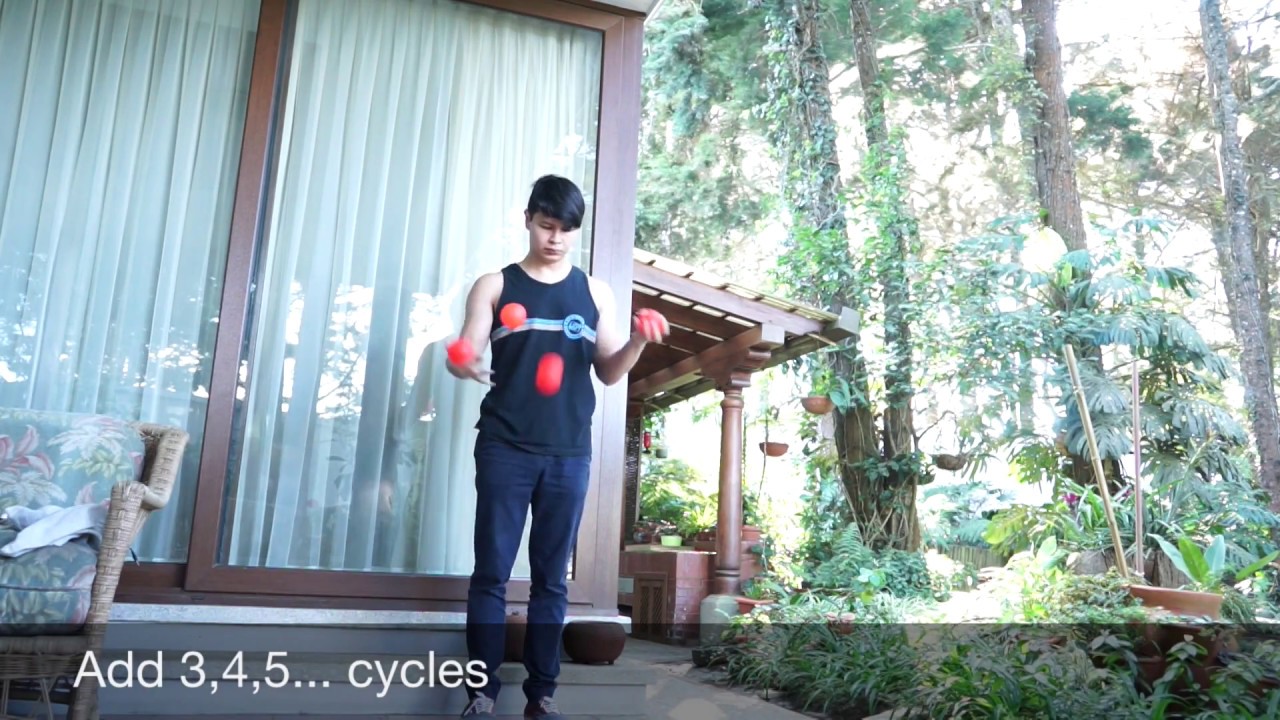 Bounce juggling: 5 balls active/force - IJA Video Tutorial Contest 2016
