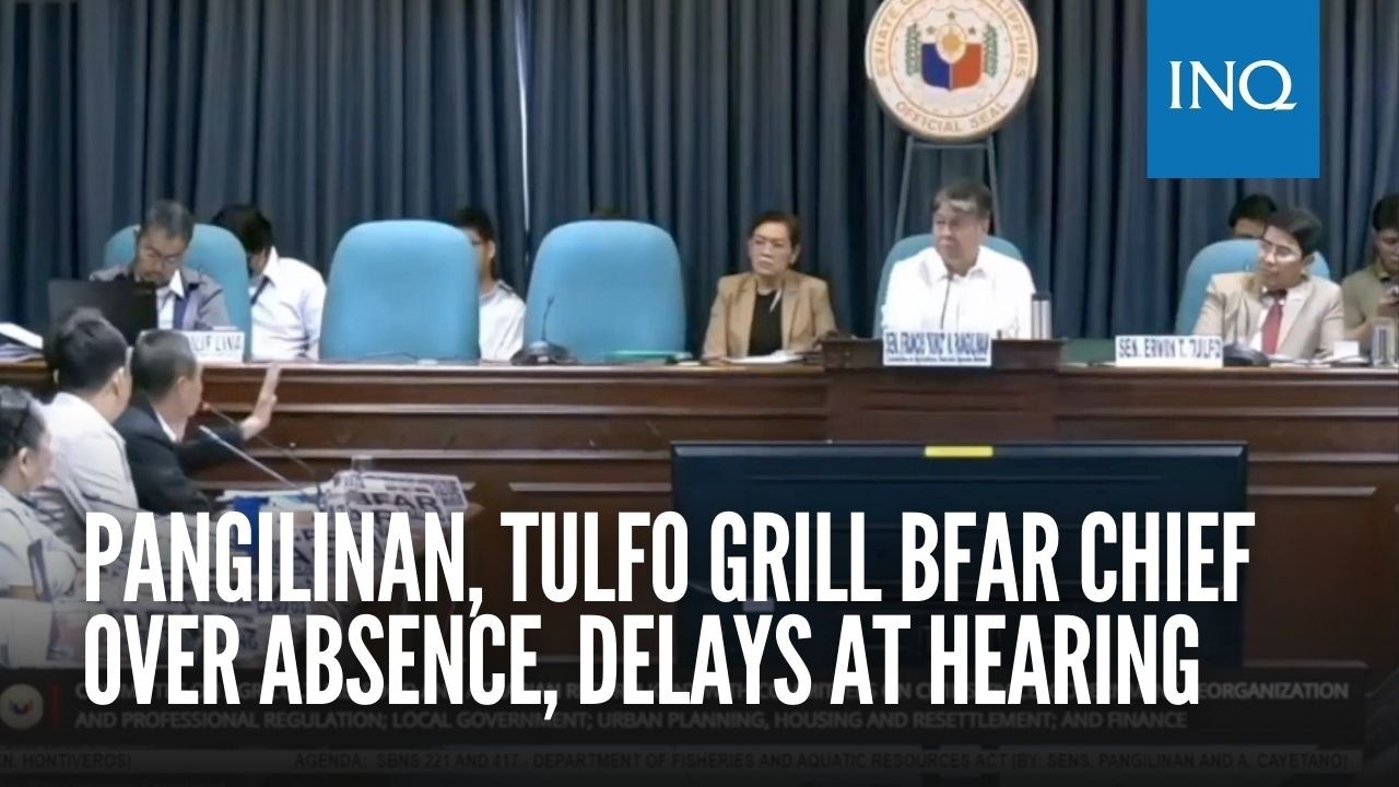 Pangilinan, Tulfo grill BFAR chief over absence, delays at hearing