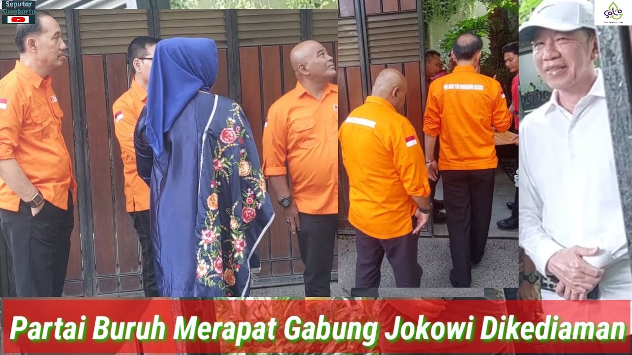 Partai Buruh Tiba2 Temui Jokowi Dikediaman Jelang Lebaran, Berseragam Partai Bawa Misi Penting