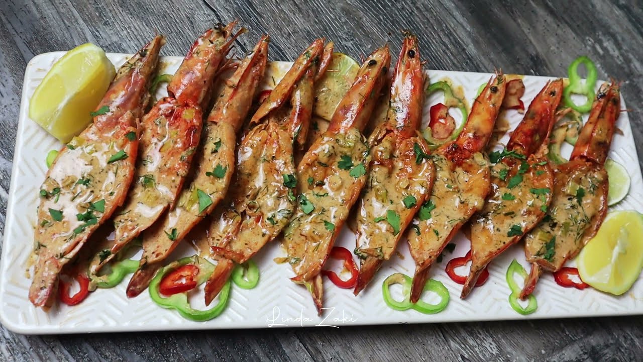 الجمبري الفراشة بطريقة المطاعم جمبري بالصوص الأبيض والكريمة Butterfly Shrimp 🦐