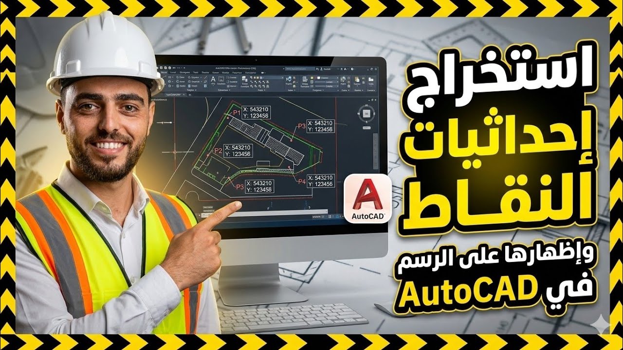 استخراج احداثيات النقاط و اظهارها على الرسم بدون استخدام ليسب#إستخراج_إحداثيات_النقاط_احترف_الاتوكاد