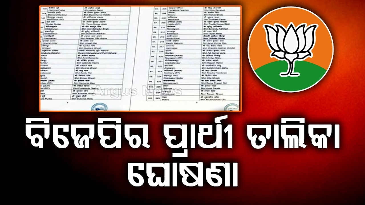 BJP Releases 144 Candidate List for West Bengal Assembly Election, Big Decision on Suvendu