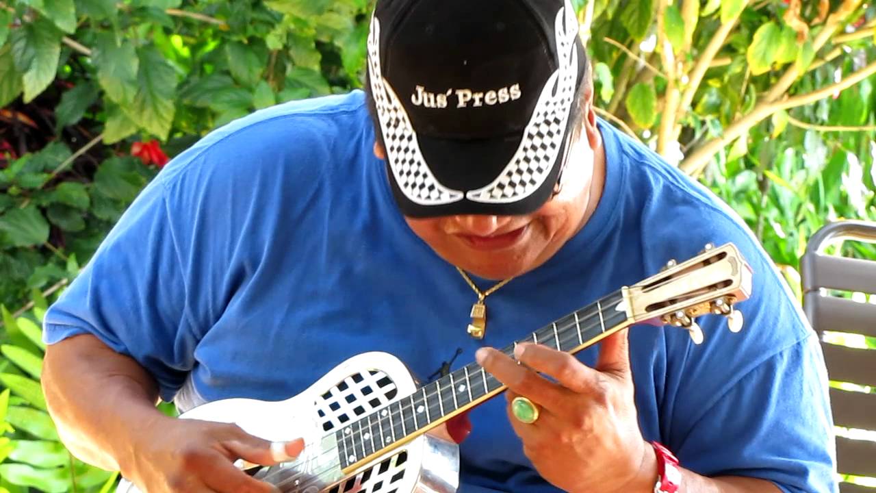 Ledward Kaapana, Bob  Brozman, and Jeff Peterson   MVI 4845