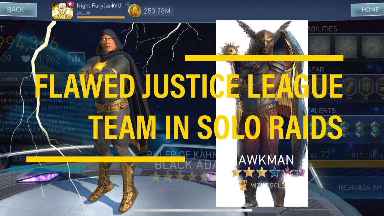 FLAWED JUSTICE TEAM DOING DAMAGE IN SOLO RAID | Hawkman + Rok-Ba | Injustice 2 Monile