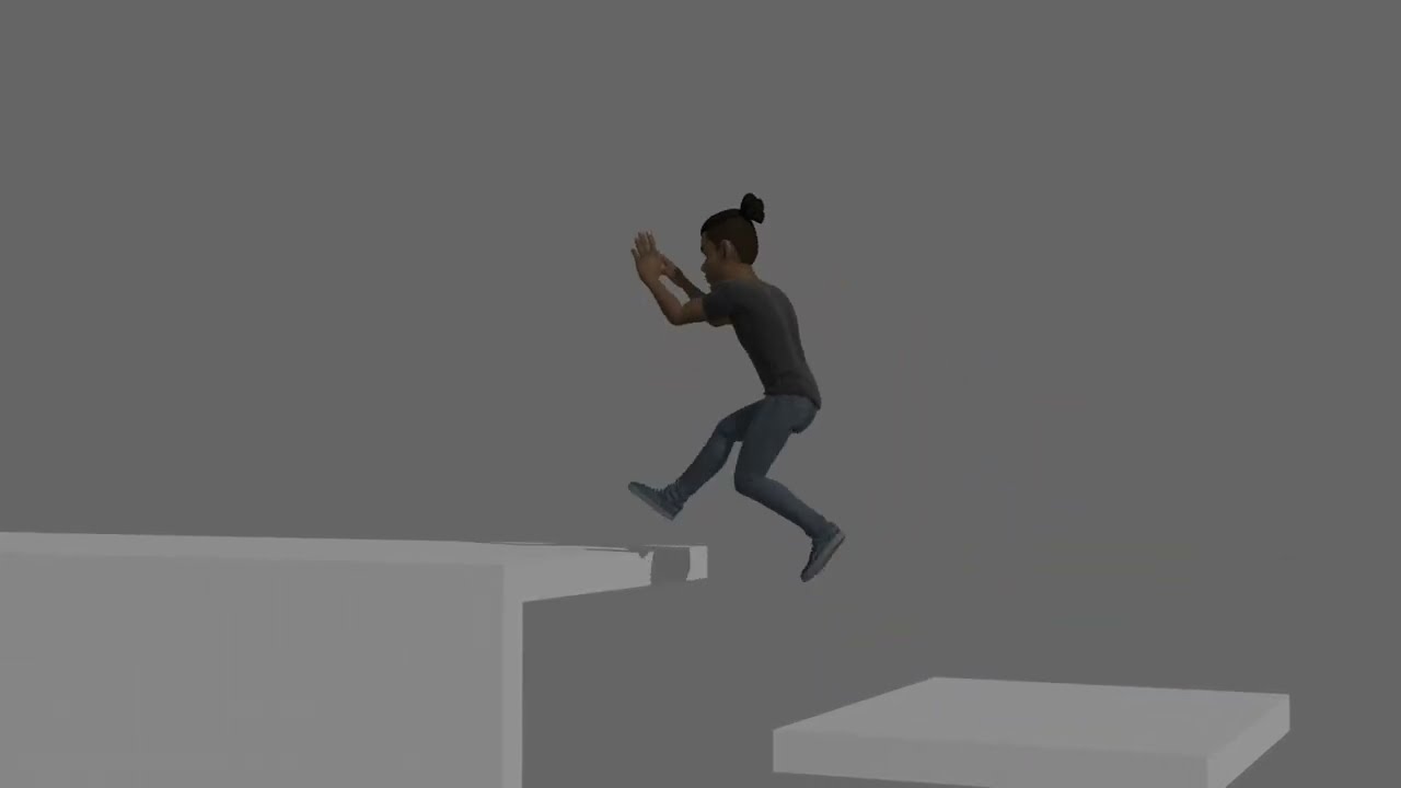 3D animation Parkour step by step