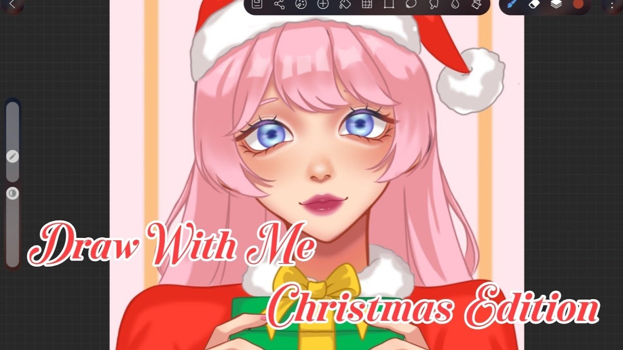 Draw My OC Inspired by this Holidays Season 🌲☃️ #drawingprocess #drawwithme #ibispainx