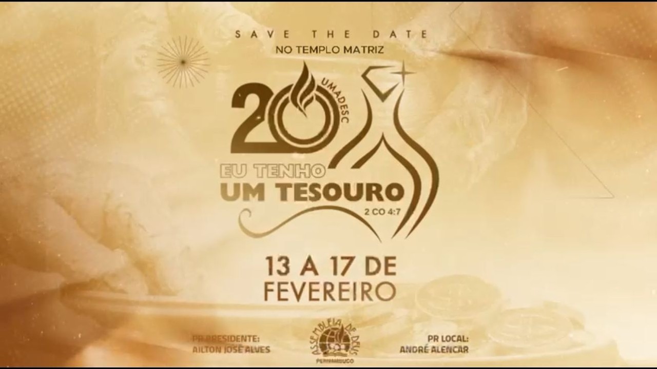 AO VIVO | (4° DIA) 20° CONGRESSO DA UMADESC 16/02/2026 IEADPE SANTA CRUZ DO CAPIBARIBE