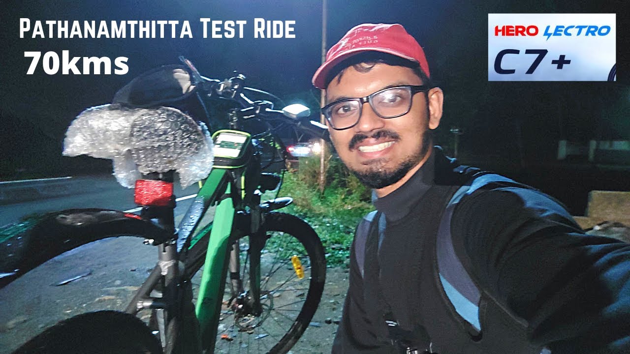 Hero Lectro C7+ Electric Cycle Test Ride to Pathanamthitta | Rain Riding Experience