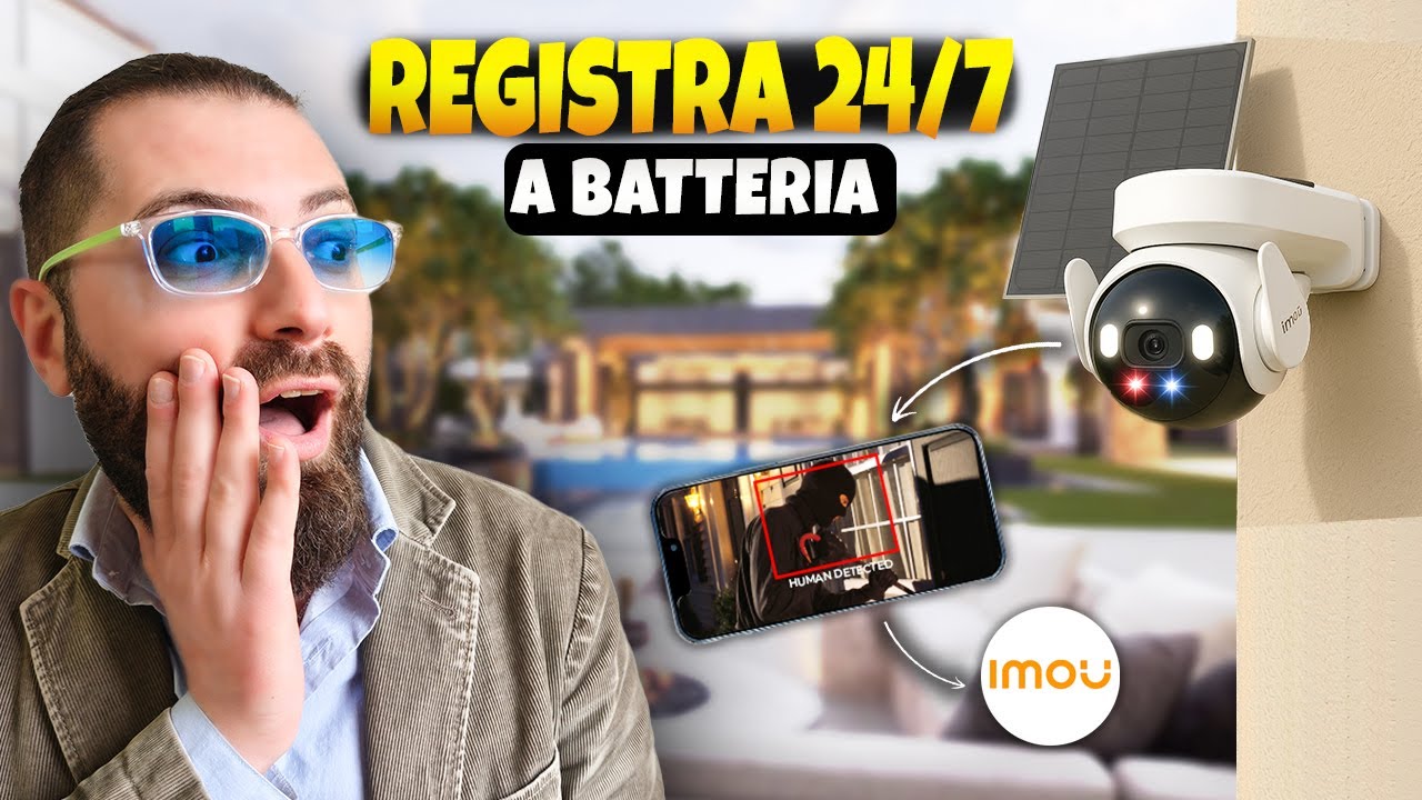 Imou AOV PT 5MP 4g Wi-Fi telecamera a batteria con pannello solare e sim 4g