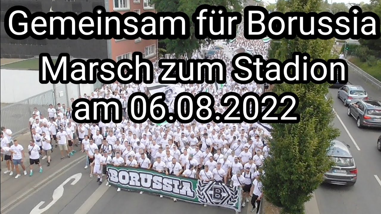 Marsch zum Stadion am 06/08/2022 Borussia-Park – Borussia Mönchengladbach vs TSG Hoffenheim