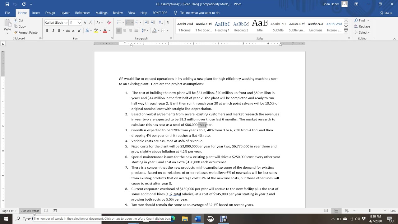 Traditional Capital Budgeting in Excel