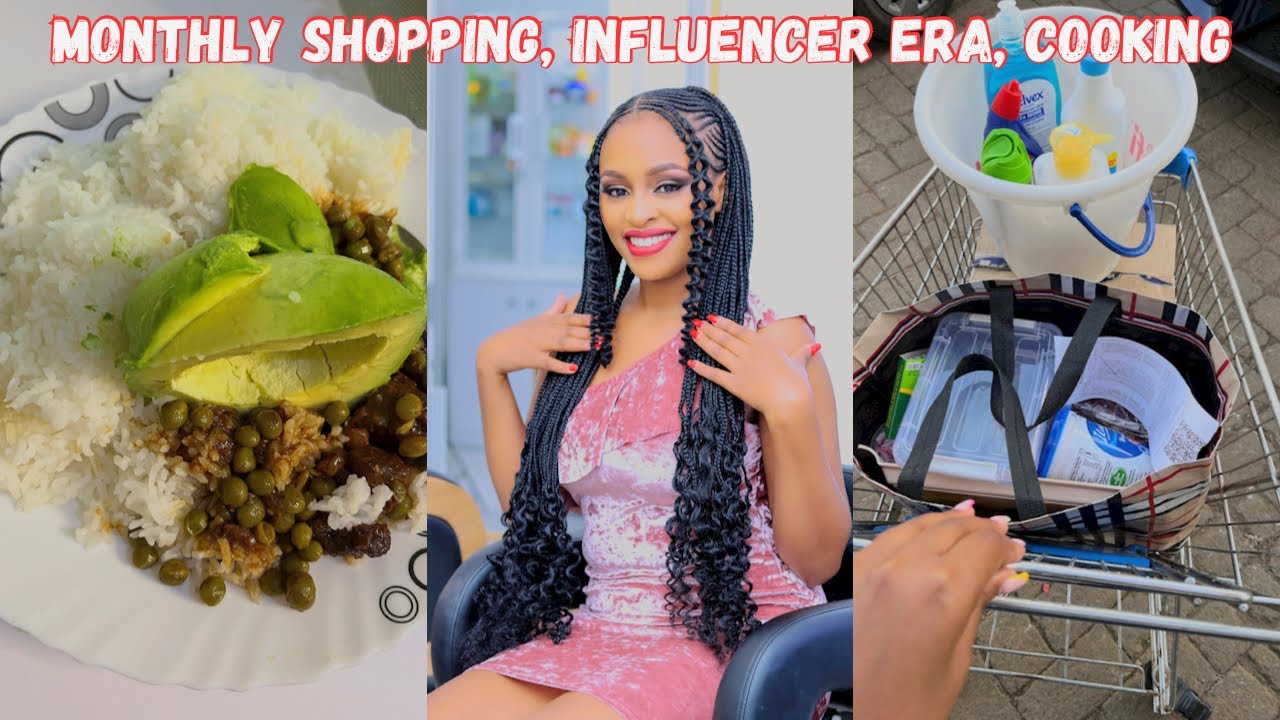 VLOG❤️| My Monthly Grocery Shopping Haul, Creating Content For a Brand, Doing New Hair, Cooking