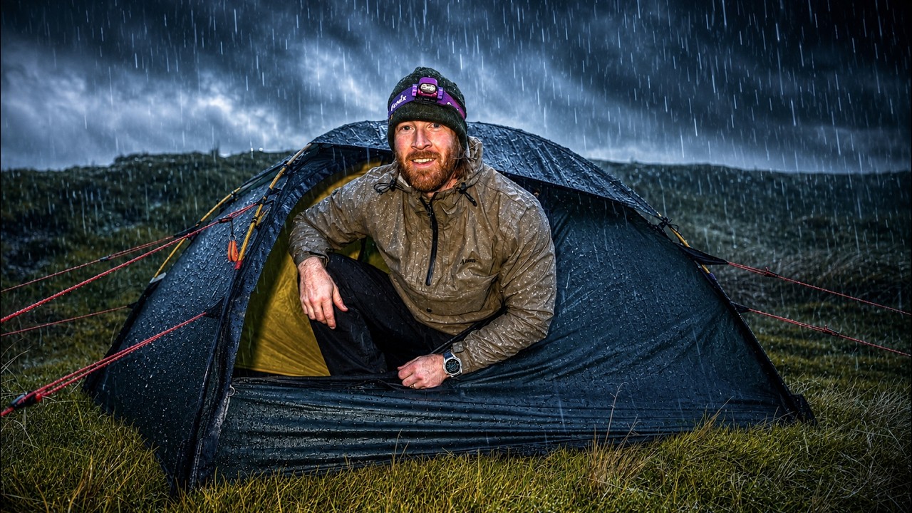 THE STORM HITS! Solo Winter Camping In Heavy Rain