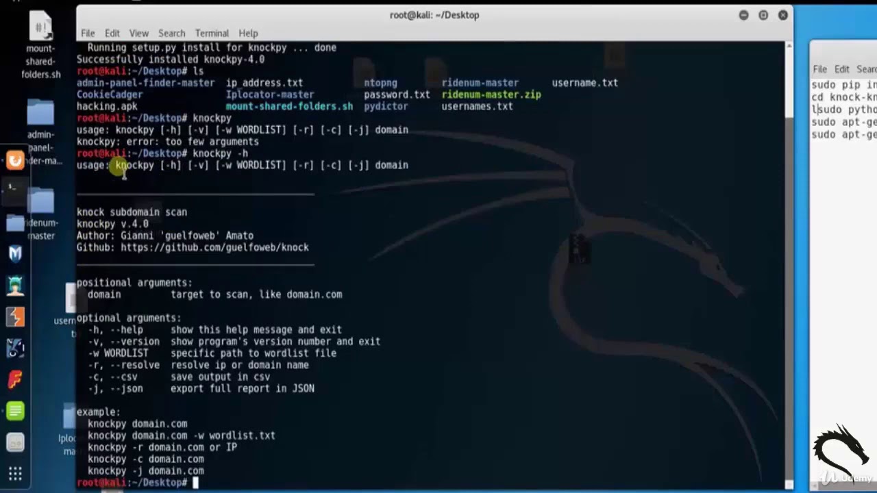 knock Subdomain Scanner Information Gathering Tool Kali Linux