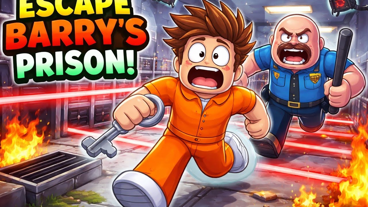 Escaping Barry's prison in easy mode #roblox #obbyroblox 