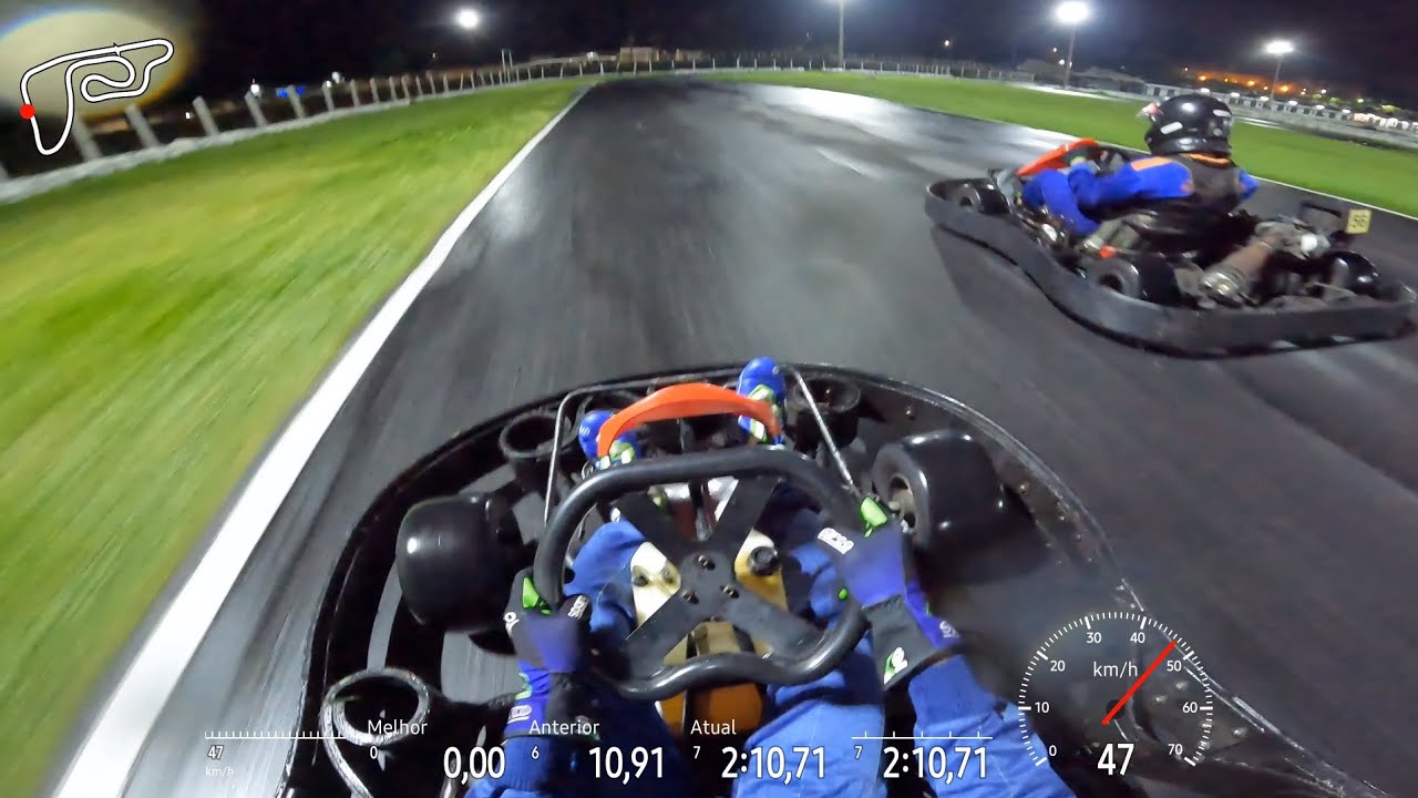 Corrida de kart, kartódromo de Betim, traçado 1 chuva, 20/10/23, 20:45hs,13hp kart 84, Q P1 C P1