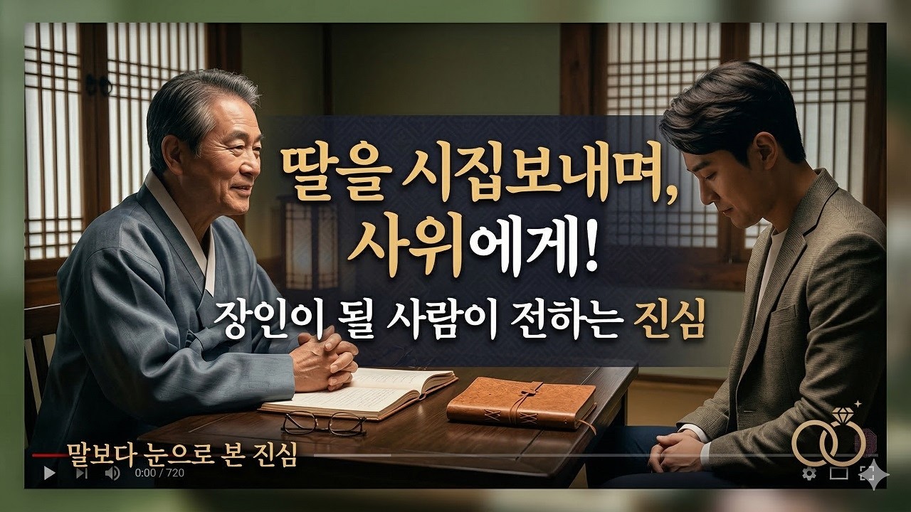 딸을 시집보내며, 사위에게!