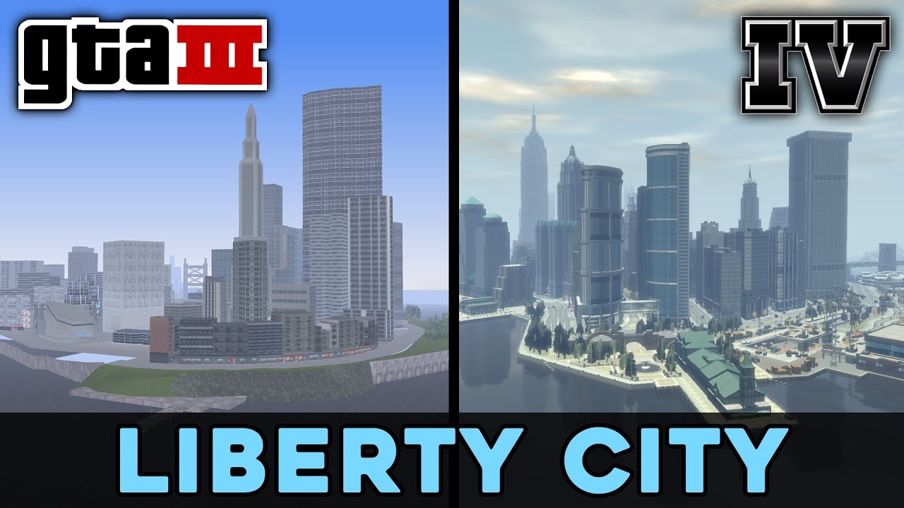 Сравнение мест Либерти-Сити из GTA III и GTA IV 🔍