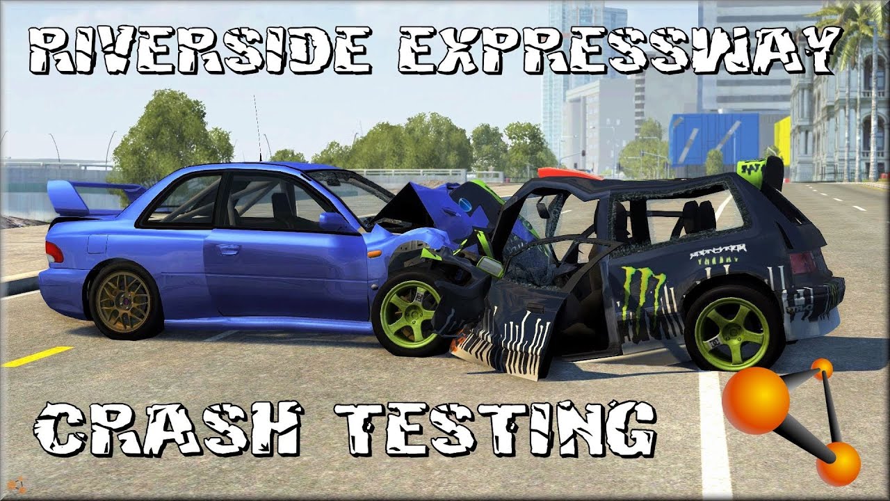 BeamNG Drive Riverside Expressway Crash Testing #89 - Insanegaz
