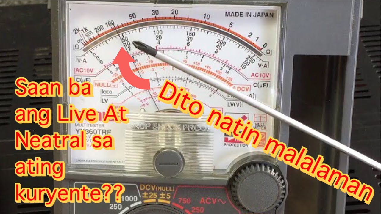 Paano Mag Voltage Reading gamit ang Analog Multi tester