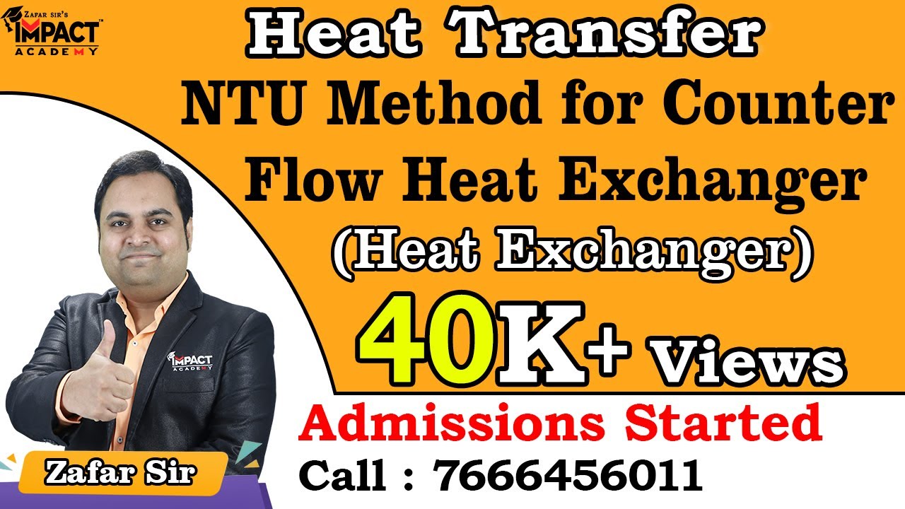 NTU Method for Counter Flow Heat Exchanger | Heat Exchanger | Heat Transfer  #engineering #gateexam