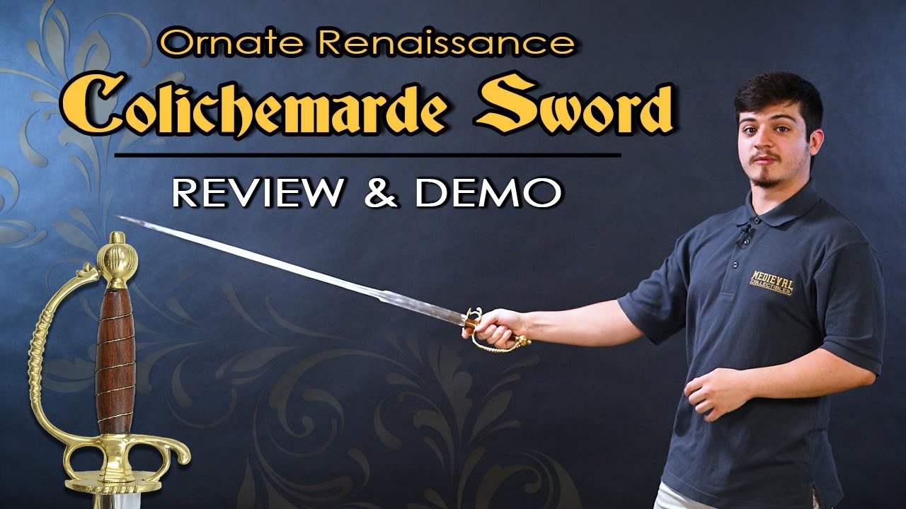 Ornate Renaissance Colichemarde Sword Review and Demo | Medieval Collectibles
