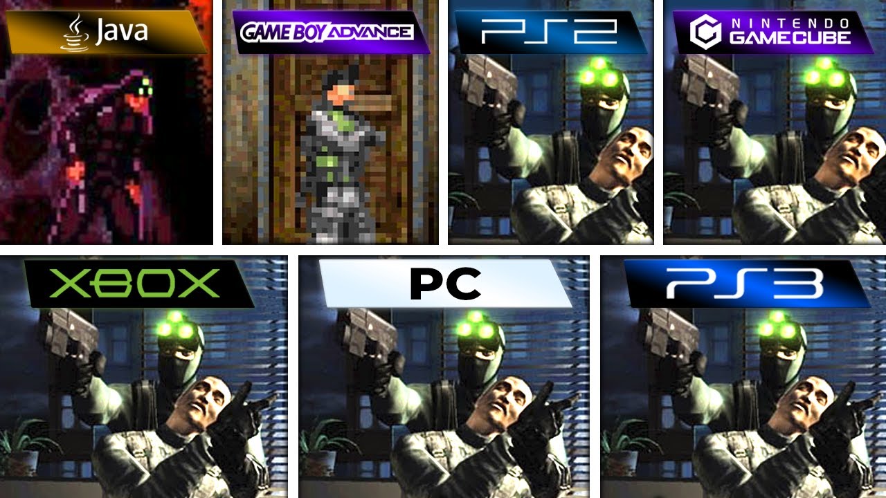 Splinter Cell Pandora Tomorrow (2004) Java vs GBA vs PS2 vs GameCube vs XBOX vs PC vs PS3