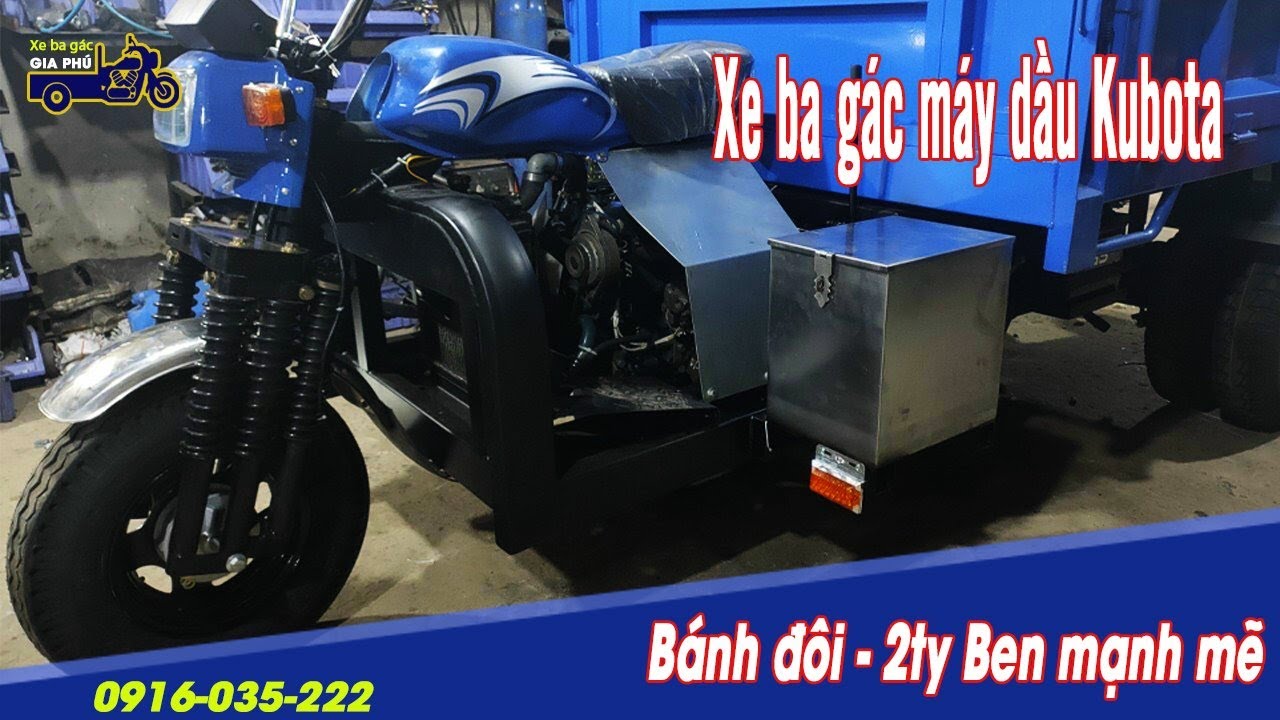 Xe ba g&aacute;c m&aacute;y dầu Kubota Nhật tải 5 tấn si&ecirc;u mạnh mẽ|xe 3 gac gia ph&uacute;