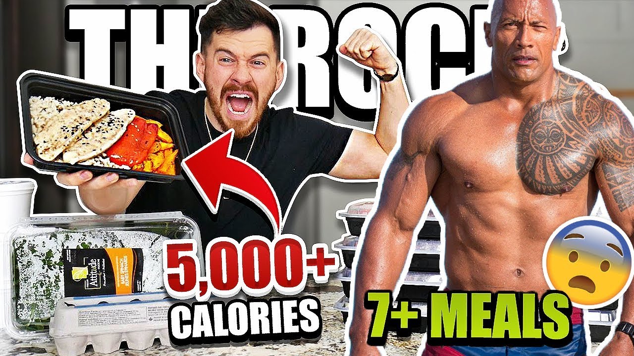 I Ate Like Dwayne THE ROCK Johnson For 24 Hours!! **IMPOSSIBLE EATING DIET CHALLENGE **