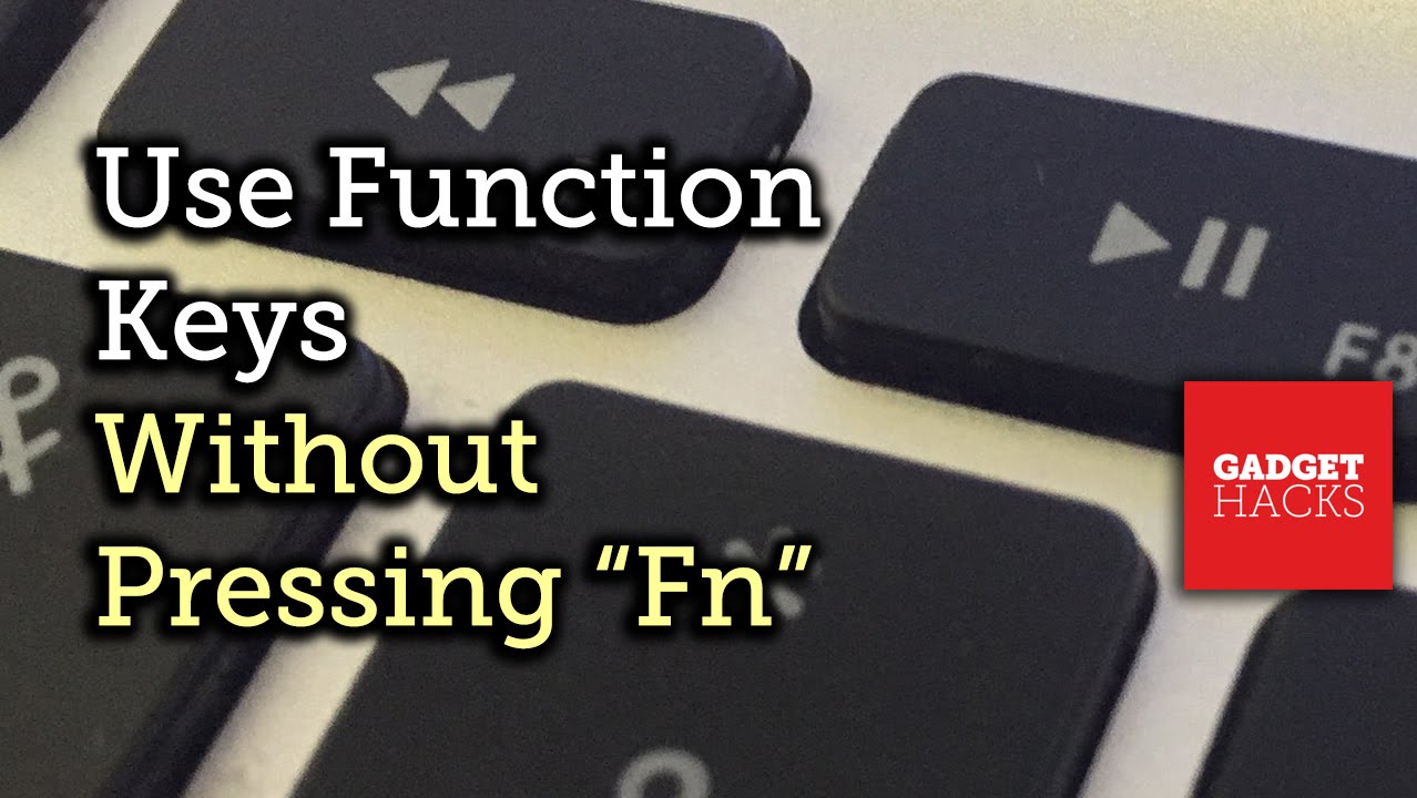 Revert Your Media/System Keyboard Controls to Regular Function Keys [How-To]
