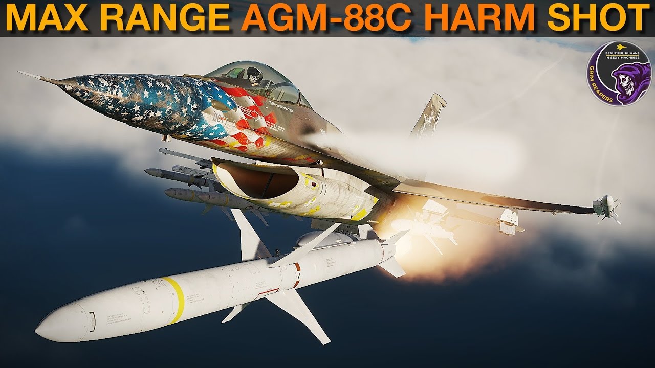 Max Possible Range Of AGM-88C HARM From F-16C Viper | DCS WORLD