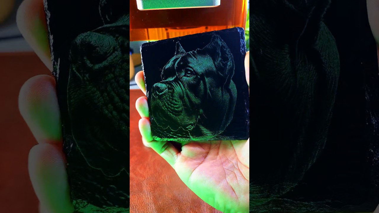 Slate Coaster photo  engraving!! xtool f2 