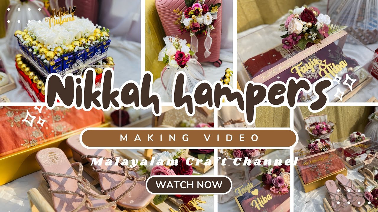 Nikkah Hampers Making Video | Malayalam Craft Channel |Engagement hampers |Nikkah hampers