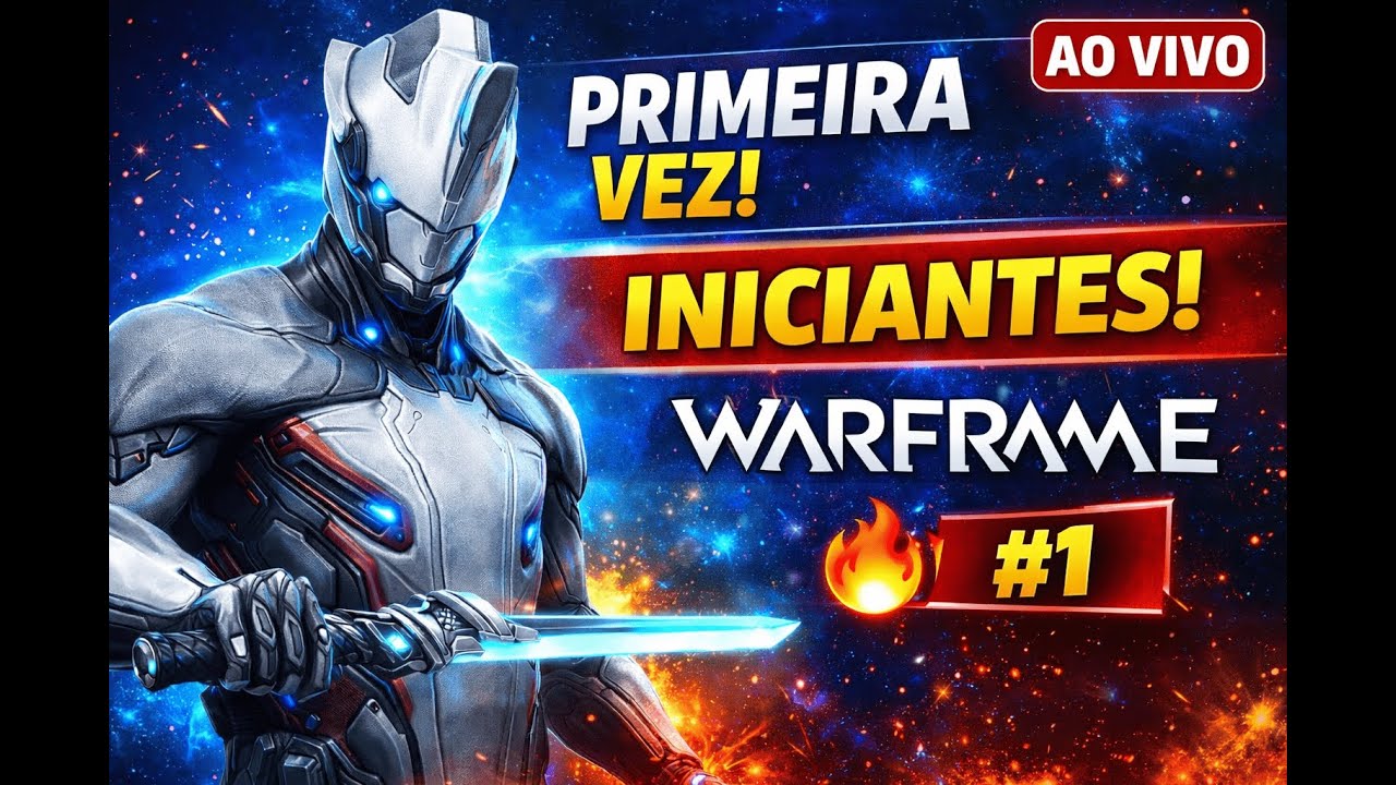 WARFRAME INICIANTE AO VIVO 🔥 Começando do ZERO em 2026! Primeira Gameplay PT #1