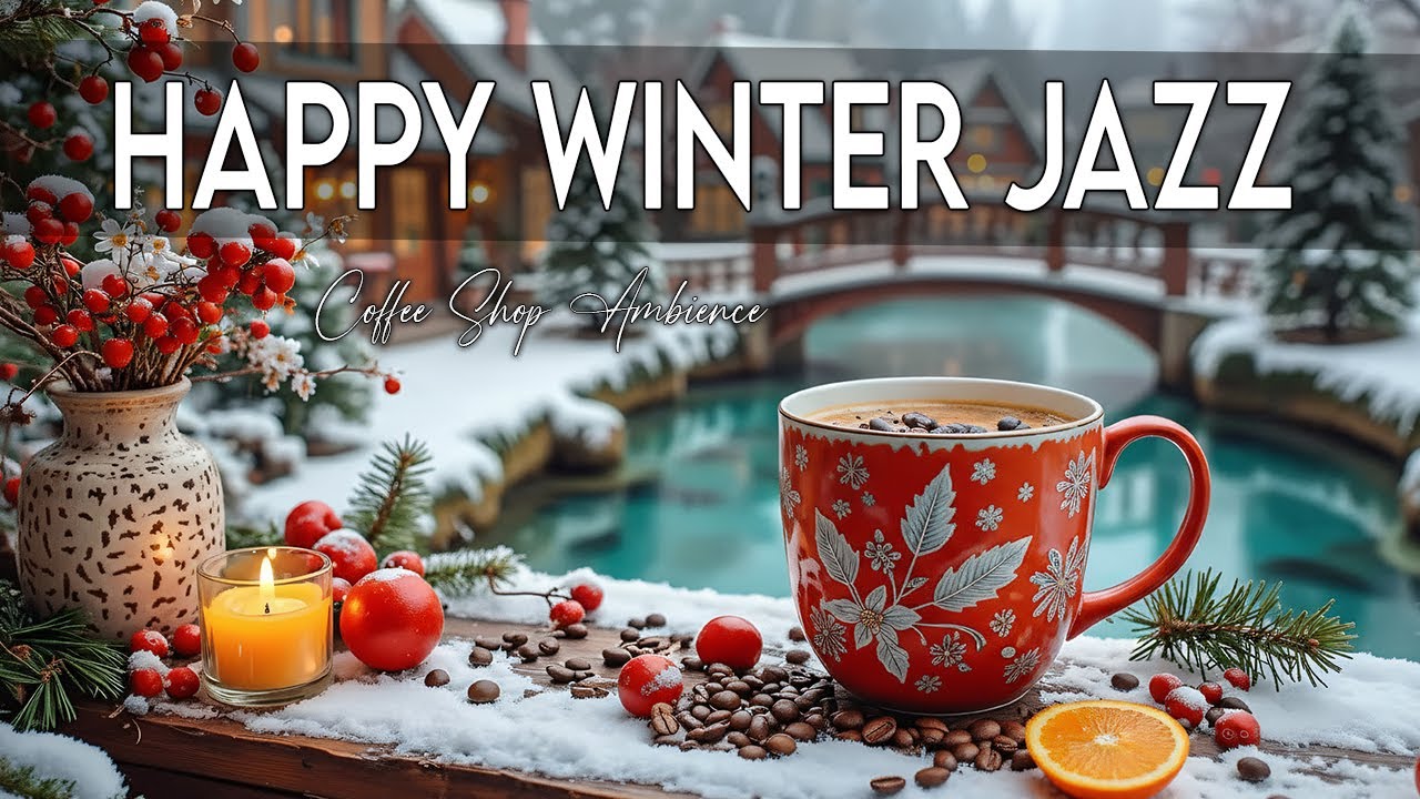 Happy Winter Jazz Café ☕ Delicate Morning Jazz Music & Bossa Nova Piano for Stress Relief, Relaxing