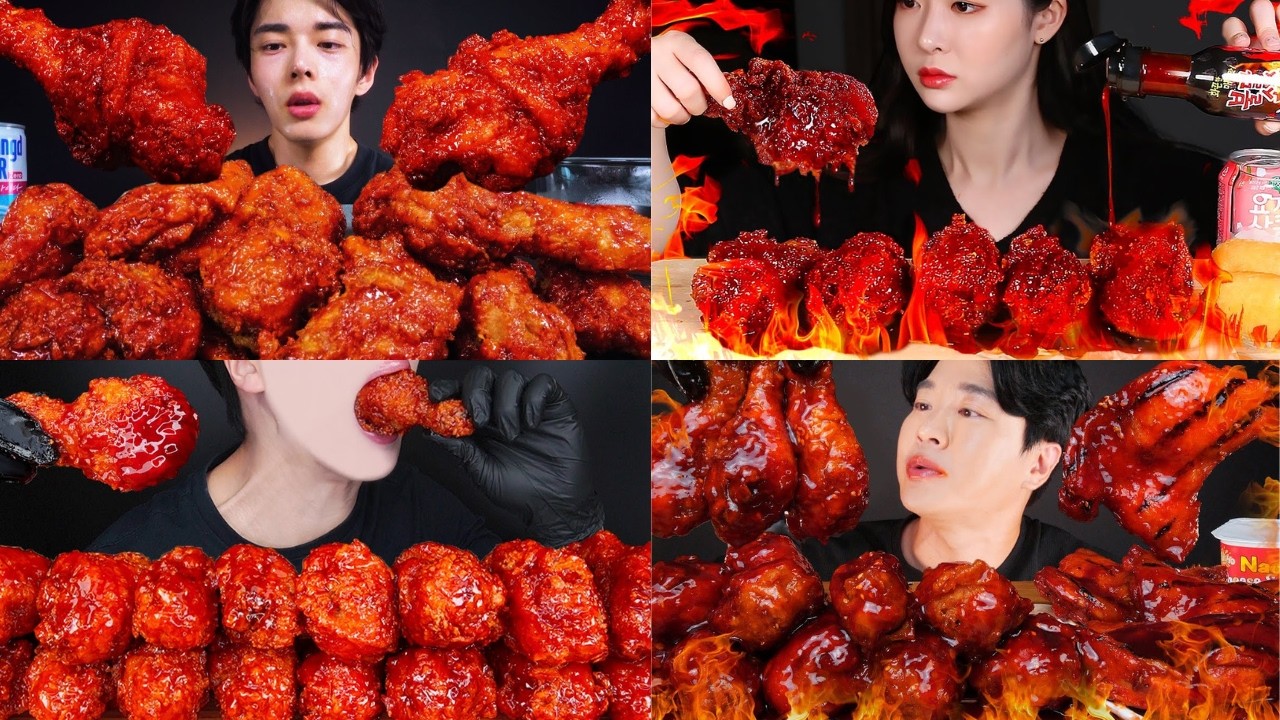 10X SPICY🔥FRIED CHICKEN || Asmr Eating Nuclear Fire Sauce with Fried Chicken |🔥WORLD's spiciest🔥