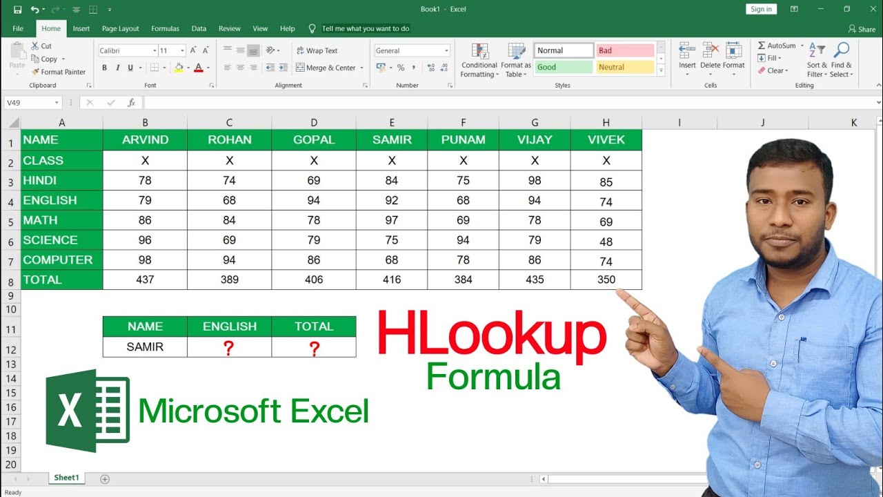 How to apply HLookup in Microsoft Excel | HLookup Function in MS Excel