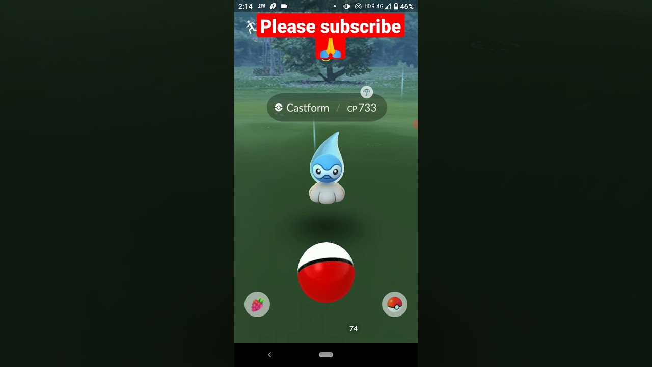 Pokemon GO - Catching Wild Water Castform | Registering Castform to Pokedex - Water Castform