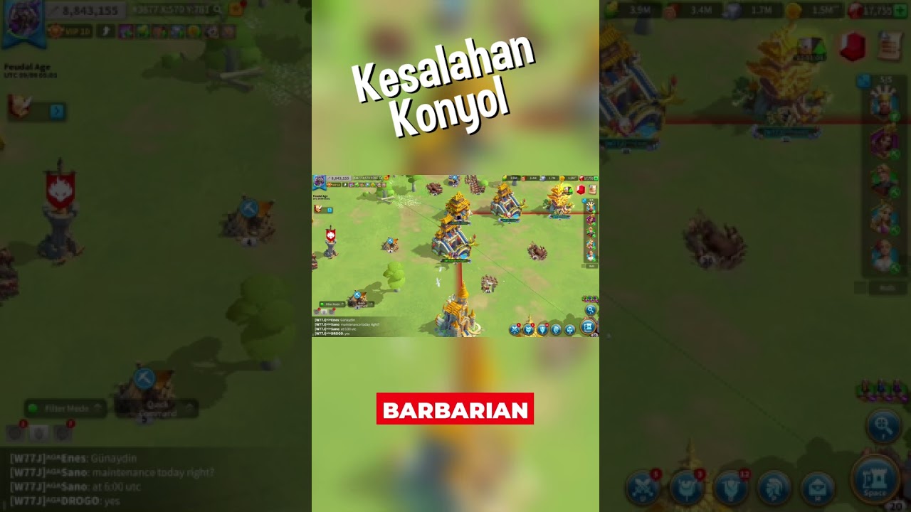 Kesahan konyol #rokindonesia #rok #gaming #games #clashofclans #powerup #coc