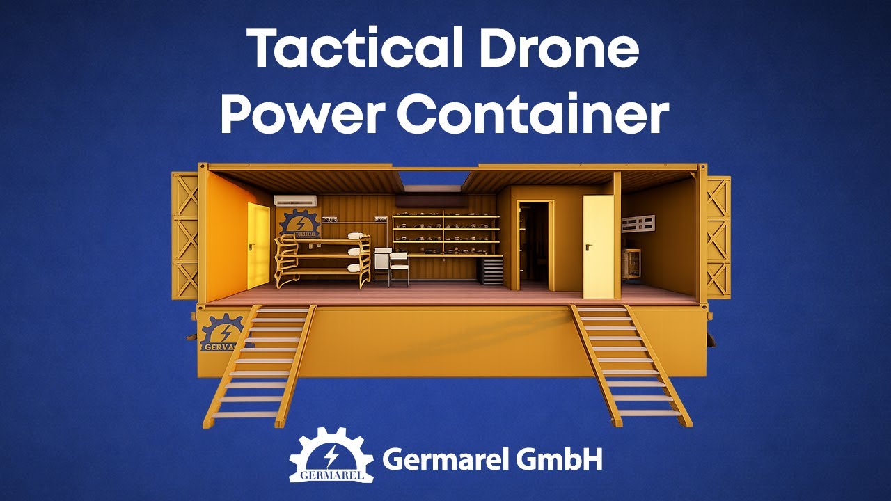Container Power Drone Airbase for Military with Energy Storage Solar and Diesel Generator