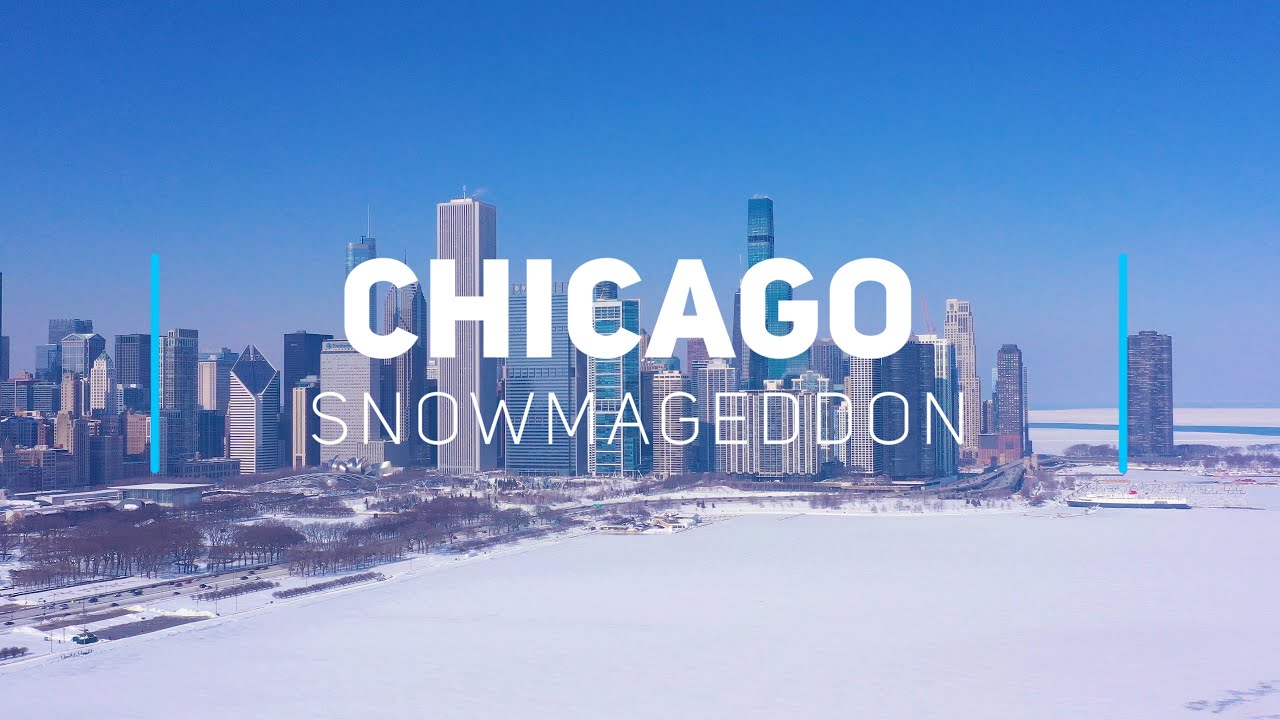 Chicago Snow - Sub-zero temperatures and massive snowfall | 4K drone video