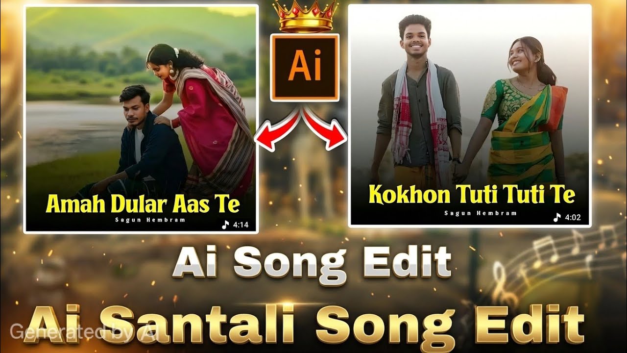 AI Santali Song Edit 2026 🔥 | New Santali ai song editing tutorial video, ai santali 