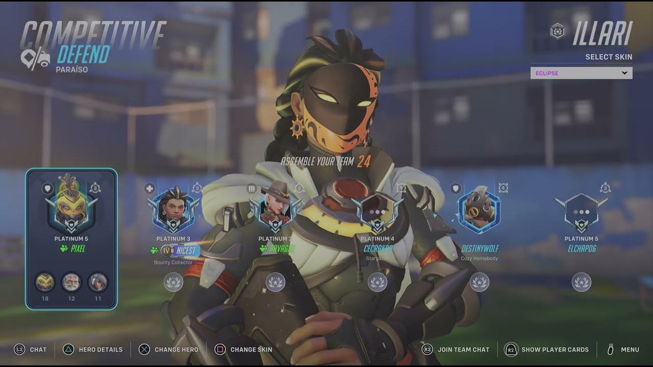 Overwatch 2 Competitive Paraiso Illari w/friends