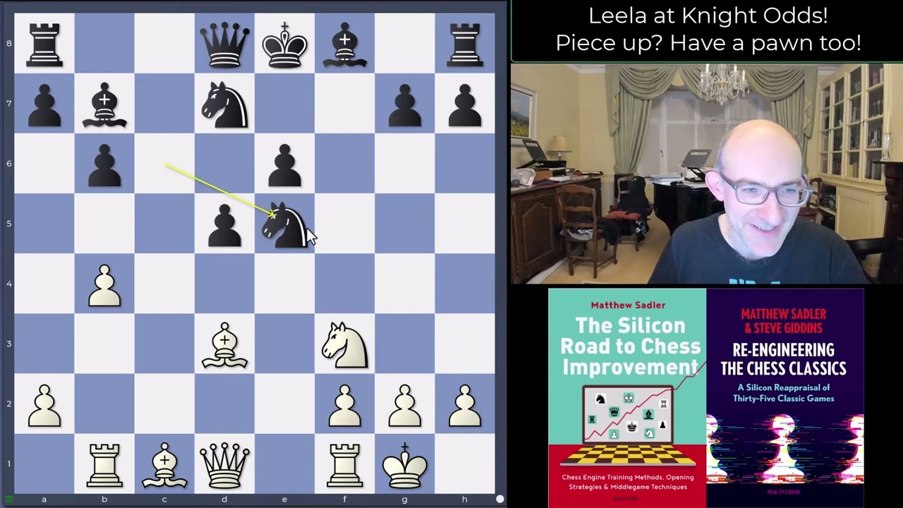 Silicon Road: Leela gives Knight Odds! Piece up? Have another pawn!