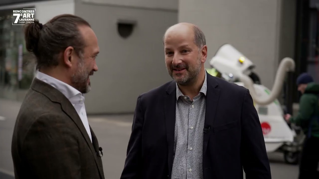 Vincent Perez avec Grégoire Junod, syndic de la Ville de Lausanne