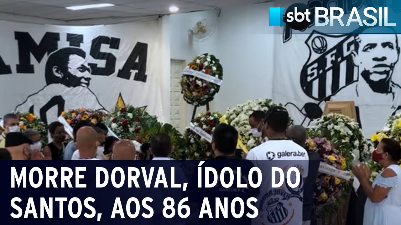 Ídolo do Santos, Dorval é velado na Vila Belmiro | SBT Brasil (27/12/21)