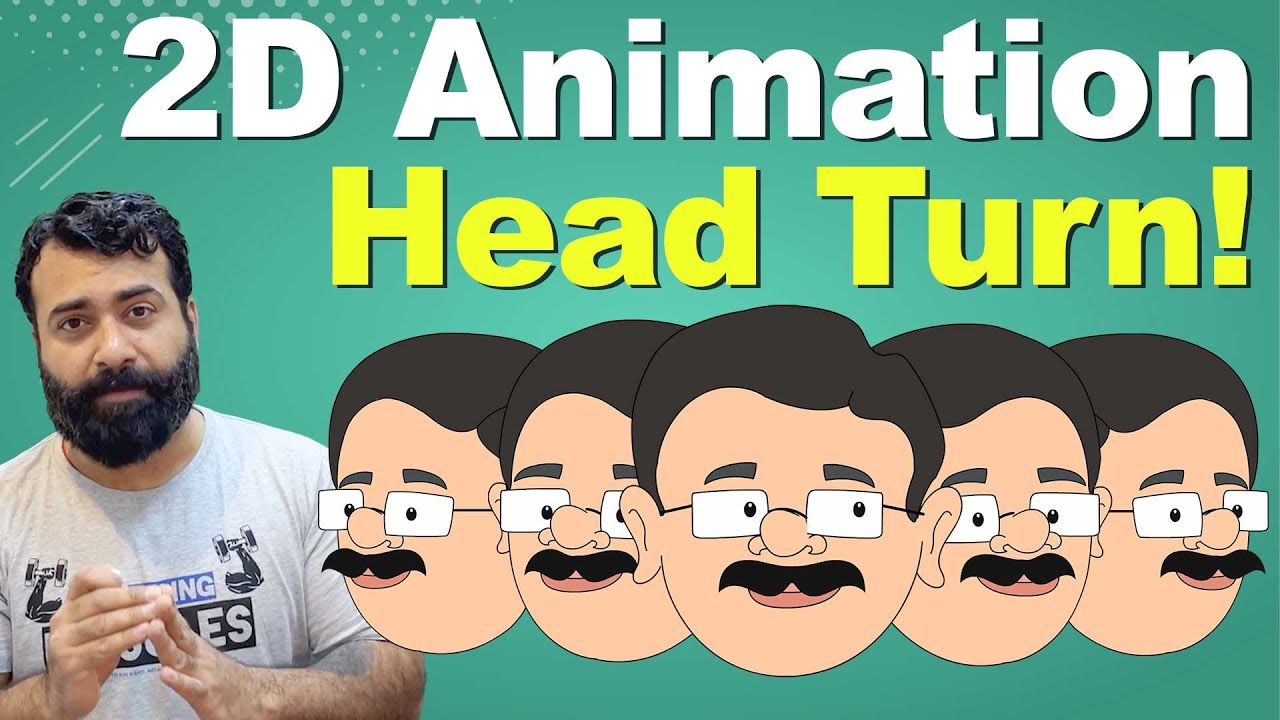 2D Animation Tutorial Animate CC  ll Making Head Turn (Class 62)