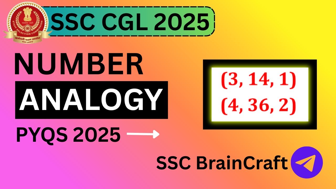 Number Analogy PYQs for SSC CGL 2025 | Shortcut Tricks & Set-Based Reasoning