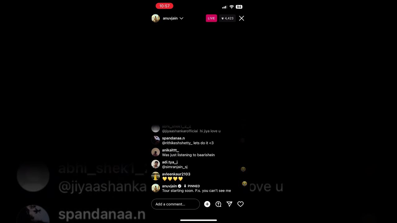 anuv jain instagram live 22 october