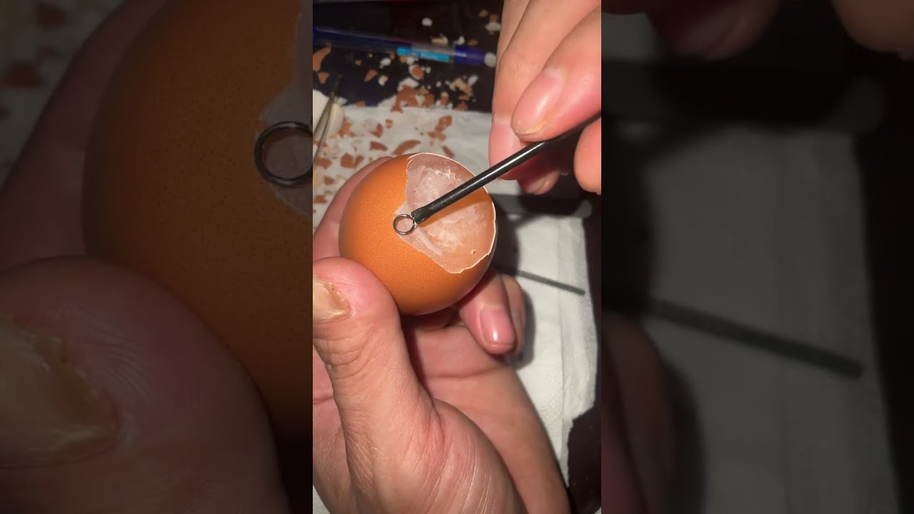 Raw Egg Peeling Challenge #41 #egg #funyvideo #satisfying
